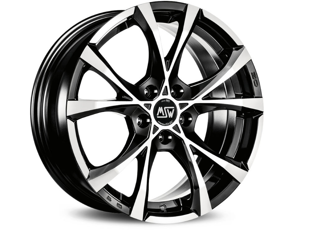 RIM MSW CROSS OVER 7,5X17 ET45 5X108 73 BLACK FULL POLISHED (GBFP) TUV/NAD