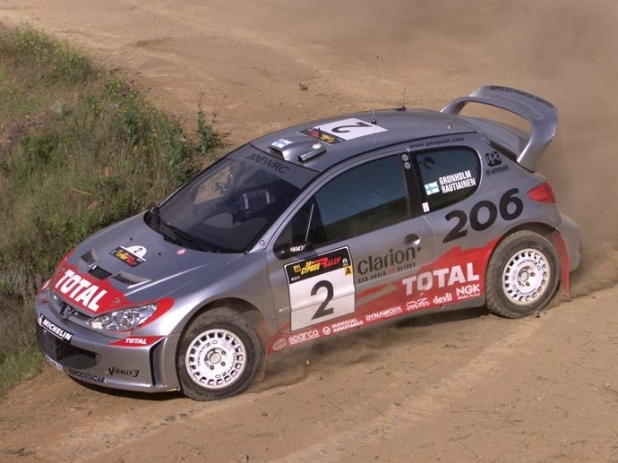 2000. WRC Drivers' Title Marcus Grönholm Peugeot 206 WRC 2000. WRC Manufacturers' Title Peugeot 206 WRC